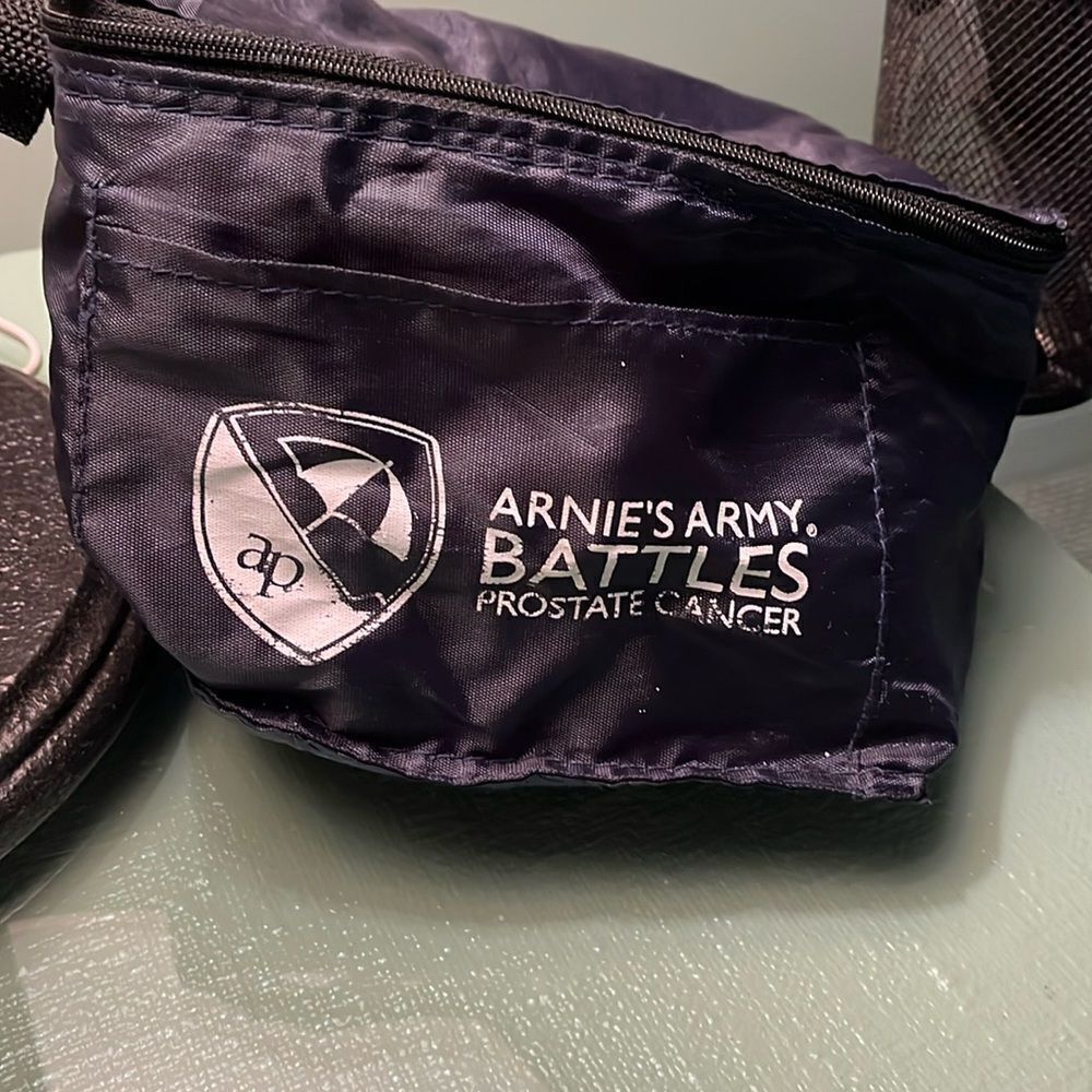 Arnies Army Arnold Palmer Battles Prostate cancer small zipper golf bag carry